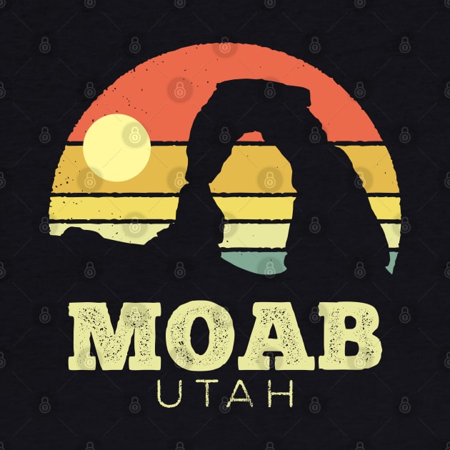 Moab Utah Arches Vintage Sunset by DetourShirts